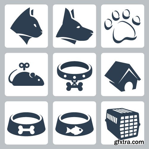 Cat &amp; Dog Petshop Logos 2, 25xEPS