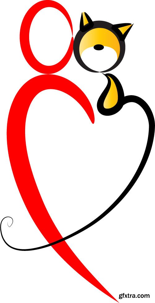 Cat &amp; Dog Petshop Logos 2, 25xEPS