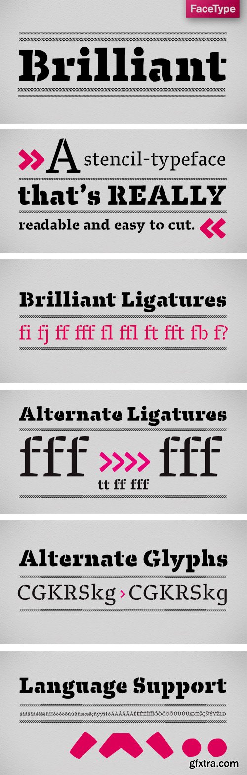 Brilliant Font Family - 3 Fonts for $90
