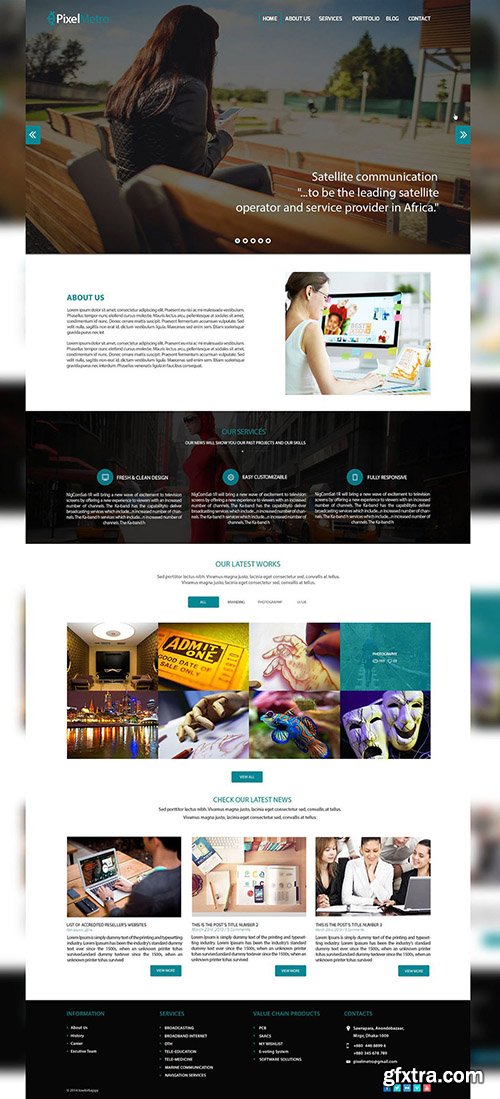 PSD Web Template - Corporate - One Page Theme