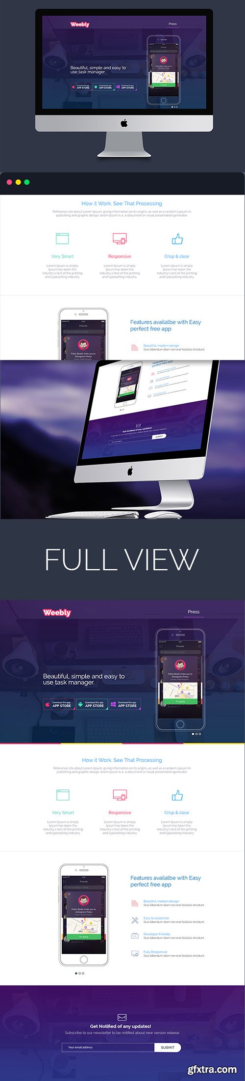 PSD Web Template - App Landing Page 2014