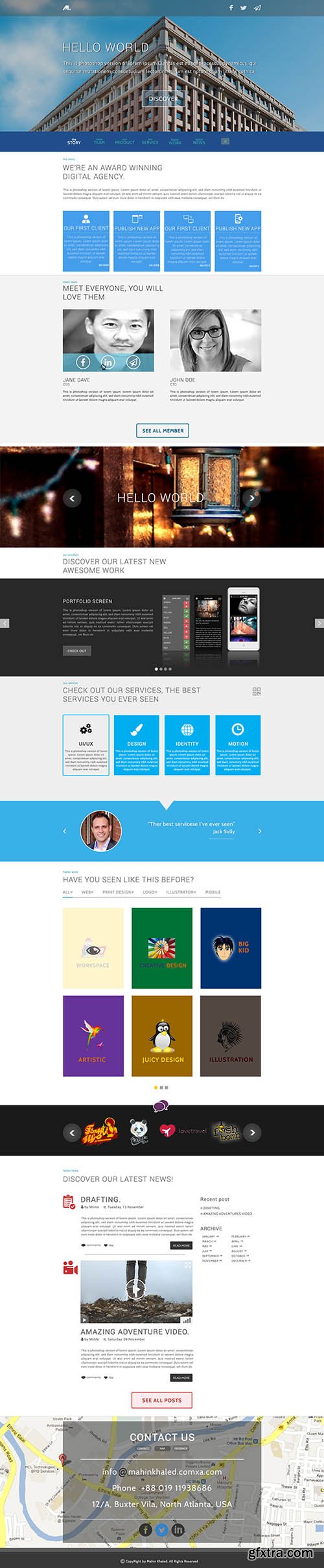 PSD Web Template - Portfolio - Creative Theme 2014