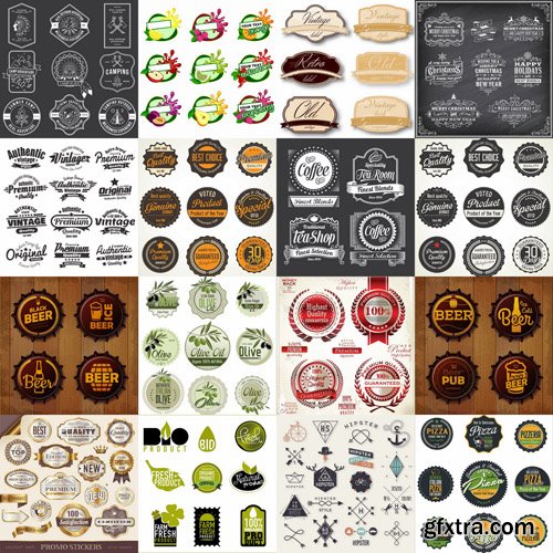 Different Labels &amp; Stickers #2 - 30 Vector