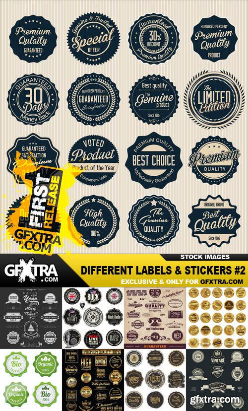 Different Labels &amp; Stickers #2 - 30 Vector
