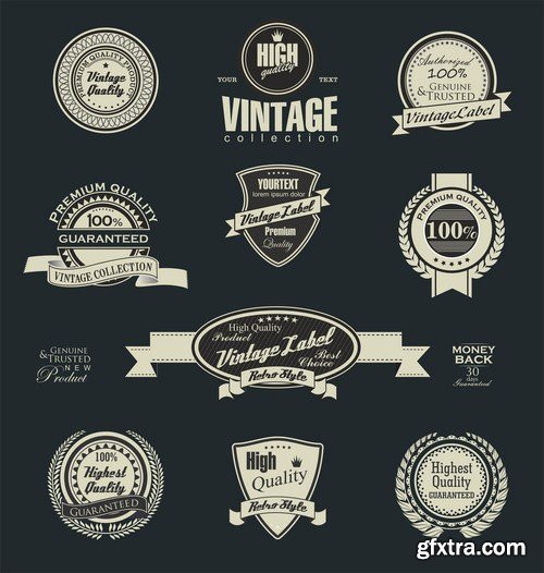 Different Labels &amp; Stickers #2 - 30 Vector