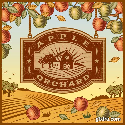 Vintage Natural Food Labels 25xEPS Vintage Natural Food Labels 25xEPS