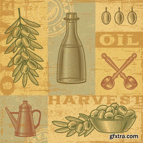 Vintage Natural Food Labels 25xEPS Vintage Natural Food Labels 25xEPS