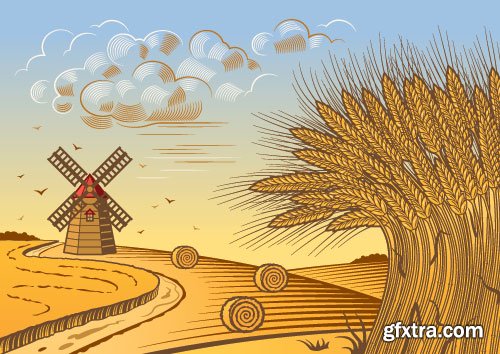 Vintage Natural Food Labels 25xEPS Vintage Natural Food Labels 25xEPS