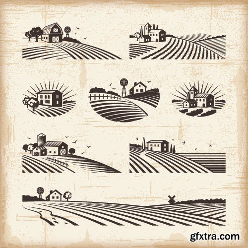 Vintage Natural Food Labels 25xEPS Vintage Natural Food Labels 25xEPS