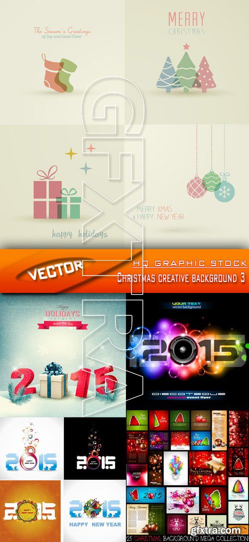 Stock Vector - Christmas creative background 3