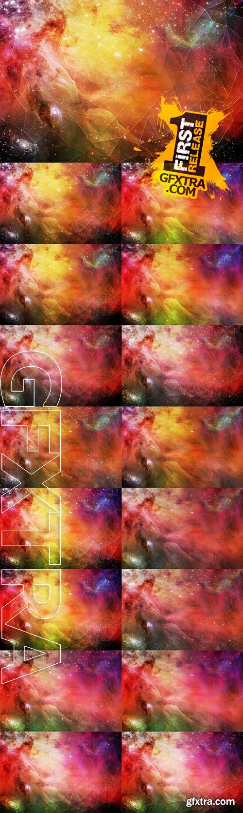 Colorful Space Geometry - Creativemarket 126134