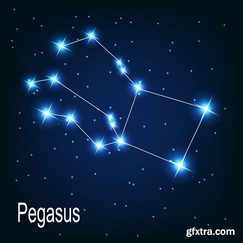 Collection of images of different constellations 25 Eps