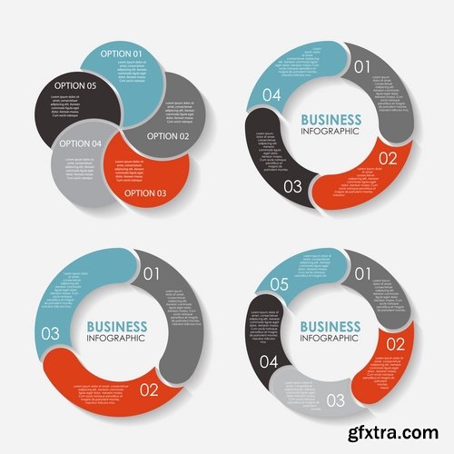 Collection elements of infographics vector image #10-25 Eps