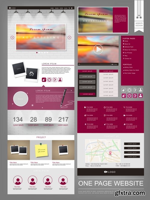 Collection of website templates #4-25 Eps