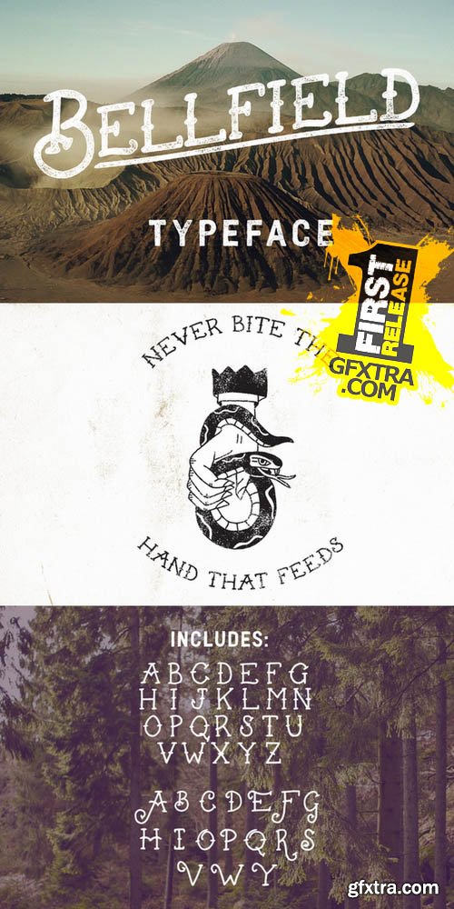 Bellfield - Tattoo Typeface (INTRO) - Creativemarket 111179