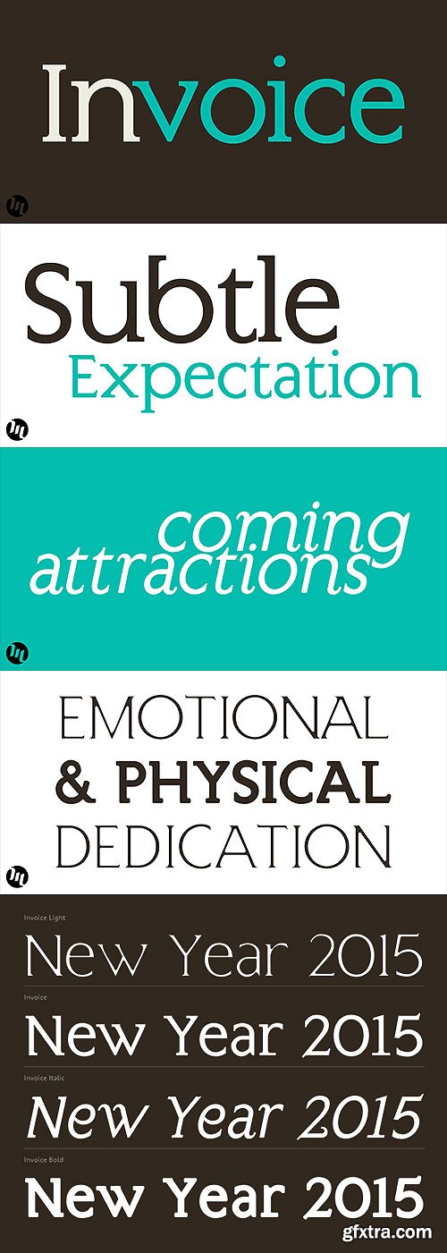 Invoice Font Family 4xOTF $59 Invoice Font Family 4xOTF $59