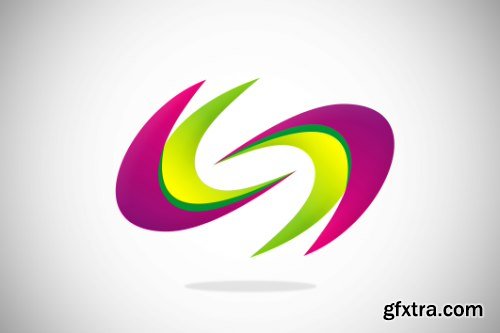 3D Business Technology Abstract Logo Pack 50xEPS