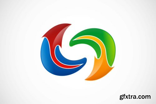 3D Business Technology Abstract Logo Pack 50xEPS