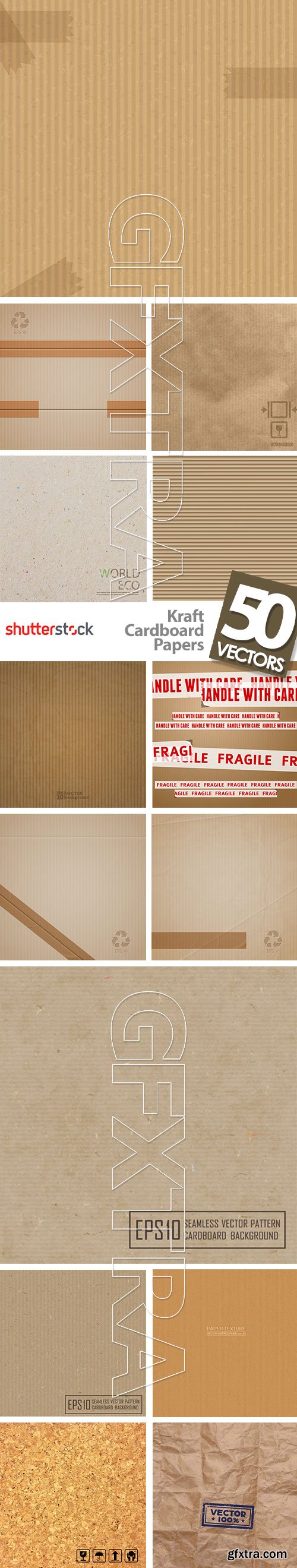Kraft Cardboard Papers 50xEPS Kraft Cardboard Papers 50xEPS