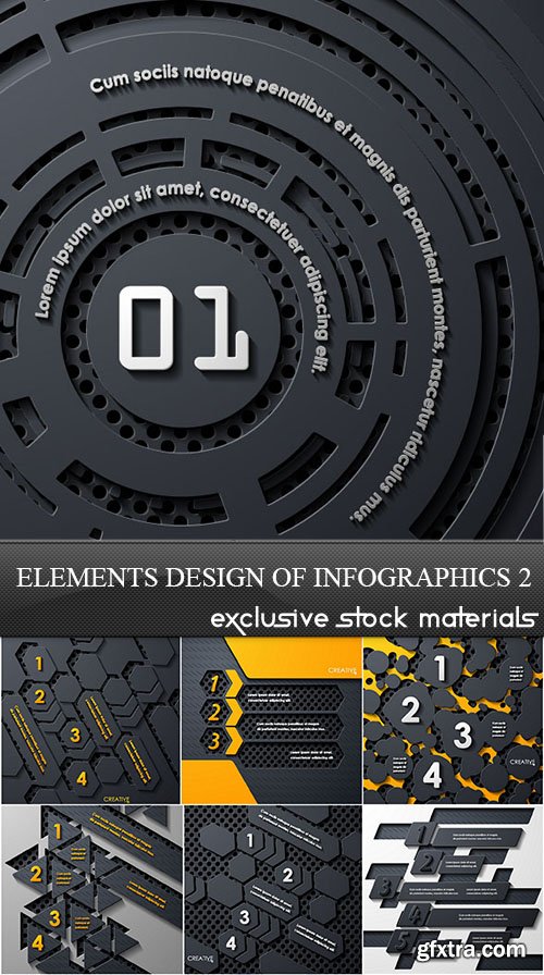 Elements Design of Infographics 2, 25xEPS