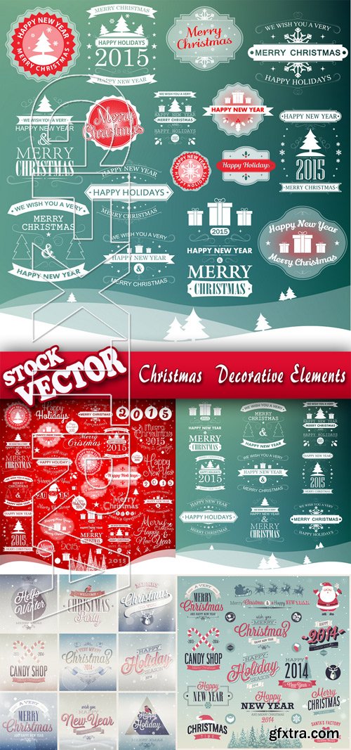 Stock Vector - Christmas  Decorative Elements