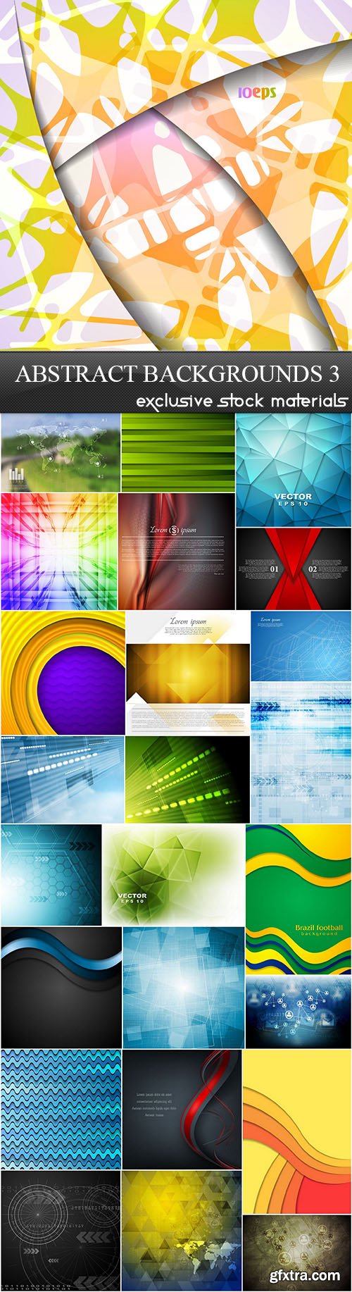 Abstract Backgrounds Vector Set 3, 25xEPS