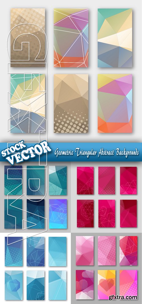 Stock Vector - Geometric Triangular Abstract Backgrounds