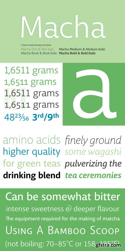 Macha Font Family $40 Macha Font Family $40