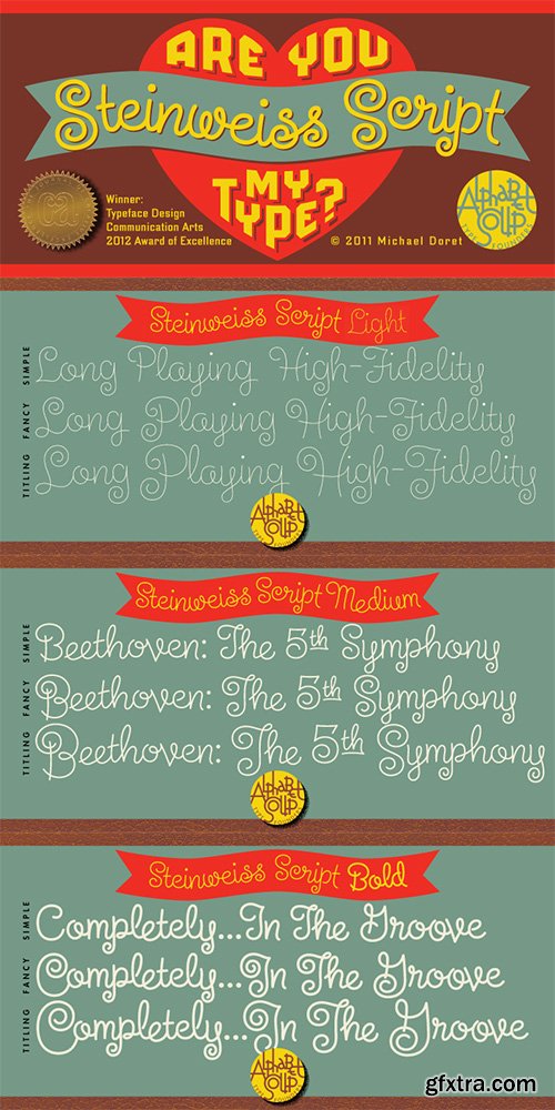 Steinweiss Script Font Family 3 Font 187$ Steinweiss Script Font Family 3 Font 187$