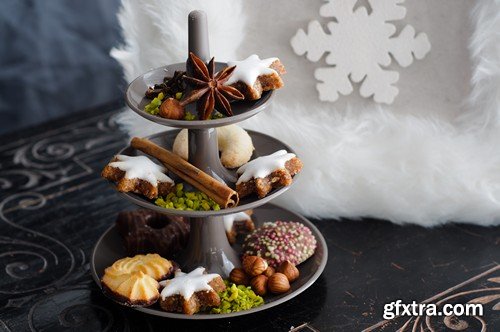 Stock Photos - Christmas And New Year Candies, 25xJPG