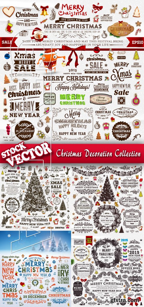 Stock Vector - Christmas Decoration Collection