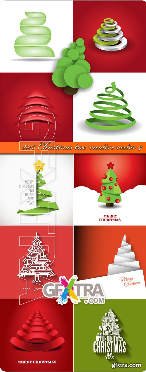2015 Christmas tree creative vector 4