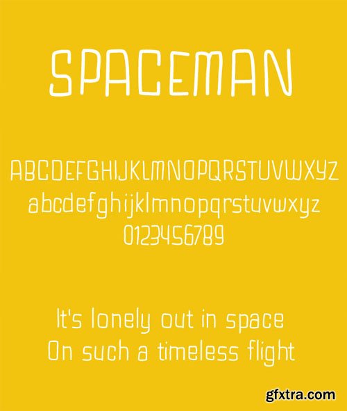 Spaceman - Hand Drawn Font Face » GFxtra