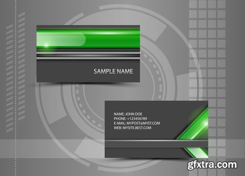 Collection of business cards templates #5-25 Eps