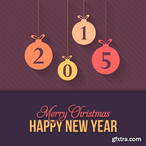 Stock Vectors - Merry Christmas Background 6, 25xEPS