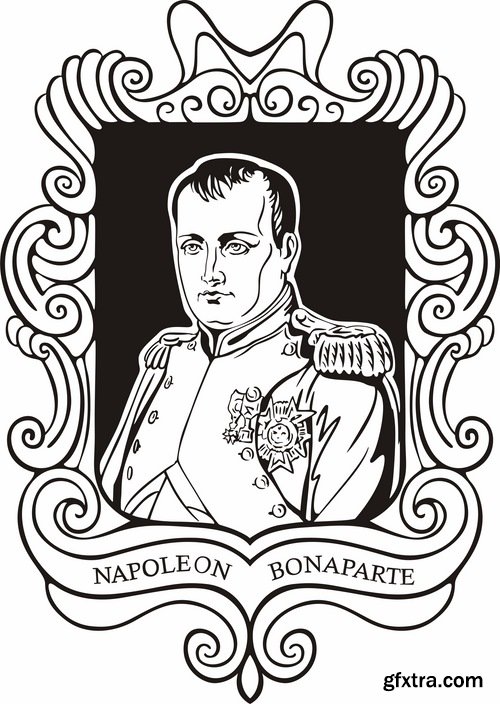 Collection of images of Napoleon vector image 25 Eps