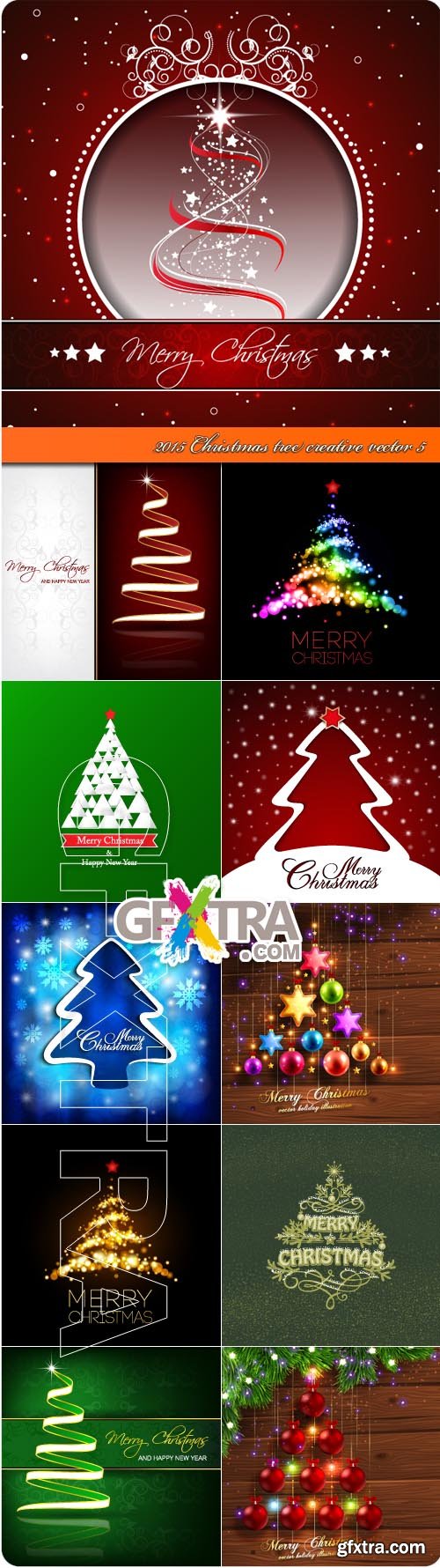 2015 Christmas tree creative vector 5