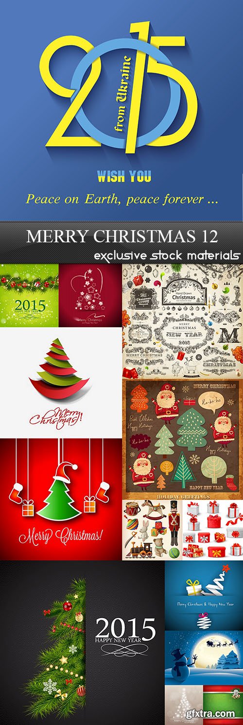 Merry Christmas 12, 15xEPS Merry Christmas 12, 15xEPS