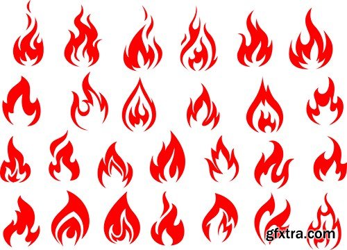SS Fire Design Vector Elements, 25xEPS