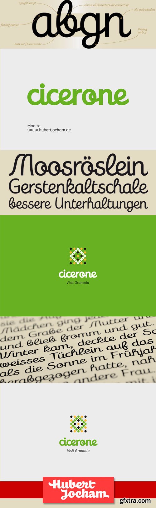 Madita Font Family 6 Fonts - Hubert Jocham &euro;234