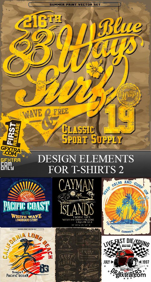 SS Design Еlements for T-Shirts 2, 25xEPS