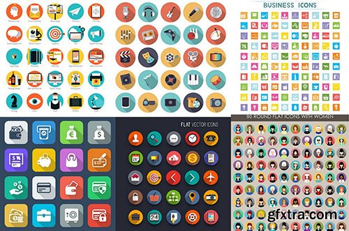 Flat Icons 2 - Design Vector Collection, 25xEPS