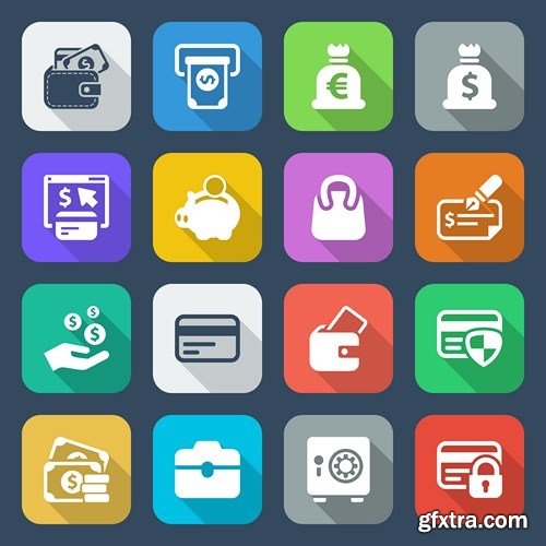 Flat Icons 2 - Design Vector Collection, 25xEPS
