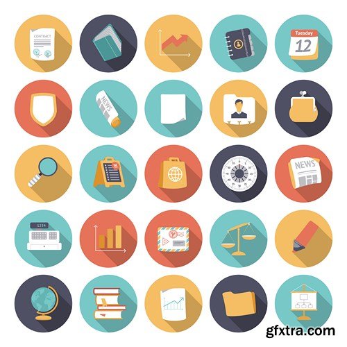 Flat Icons 2 - Design Vector Collection, 25xEPS