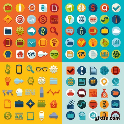 Flat Icons 2 - Design Vector Collection, 25xEPS