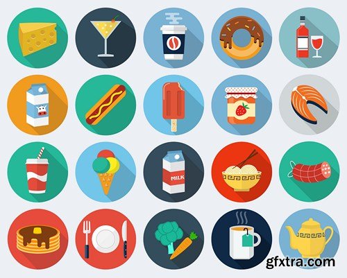 Flat Icons 2 - Design Vector Collection, 25xEPS