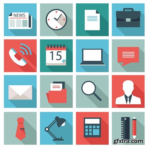 Flat Icons 2 - Design Vector Collection, 25xEPS