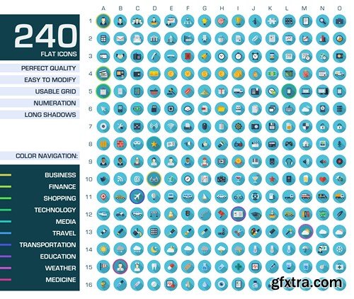 Flat Icons 2 - Design Vector Collection, 25xEPS