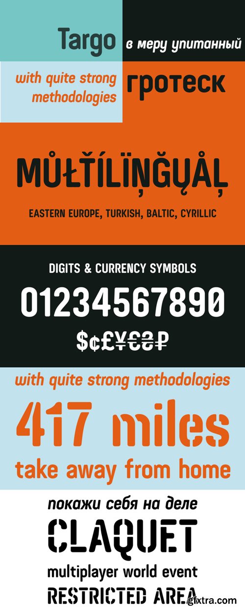 Targo 4F Font Family $72.75