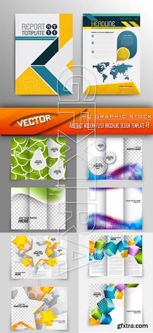 Stock Vector - Abstract modern flyer brochure design template 49